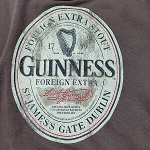 Guinness Extra Stout Licensed Pullover Sweatshirt Men's Size XL Brown